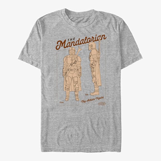 T-shirt Merch Star Wars: The Mandalorian - The Mandalorian Unisex T-Shirt Heather Grey