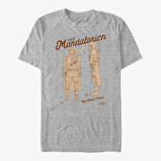 Merch Star Wars: The Mandalorian - The Mandalorian Unisex T-Shirt Heather Grey