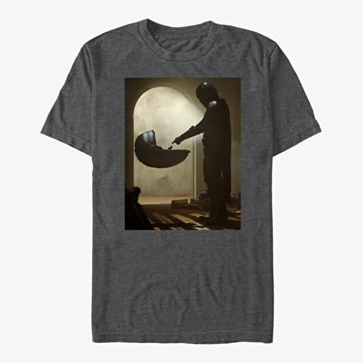 T-shirt Merch Star Wars: The Mandalorian - Tall Scene Unisex T-Shirt Dark Heather Grey