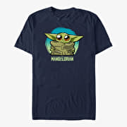 Merch Star Wars: The Mandalorian - Cute Baby Heart Unisex T-Shirt Navy Blue