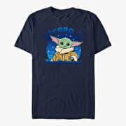 Merch Star Wars: The Mandalorian - Strong Is The Cuteness Unisex T-Shirt Navy Blue