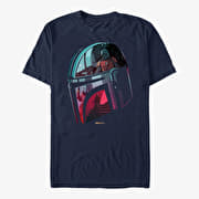 Merch Star Wars: The Mandalorian - Helmet Explanation Unisex T-Shirt Navy Blue