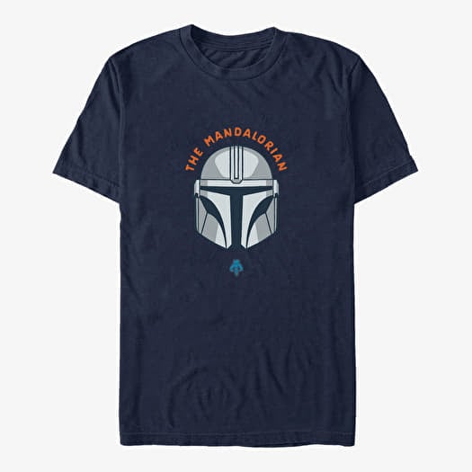 Merch Star Wars: The Mandalorian - Simple Shield Unisex T-Shirt Navy Blue