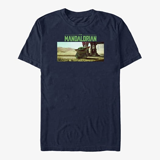 T-särk Merch Star Wars: The Mandalorian - Still Looking Unisex T-Shirt Navy Blue