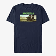 Merch Star Wars: The Mandalorian - Still Looking Unisex T-Shirt Navy Blue