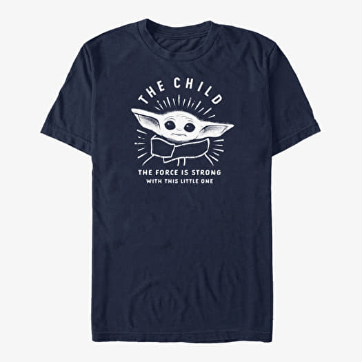 Majica Merch Star Wars: The Mandalorian - Little One Unisex T-Shirt Navy Blue