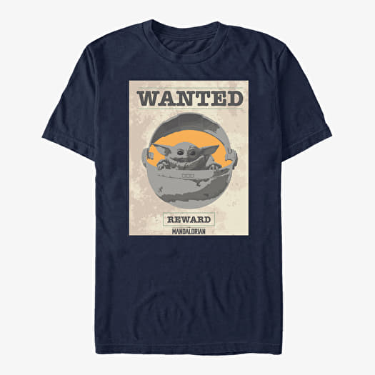 T-särk Merch Star Wars: The Mandalorian - Wanted Child Unisex T-Shirt Navy Blue
