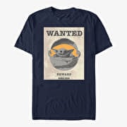 Merch Star Wars: The Mandalorian - Wanted Child Unisex T-Shirt Navy Blue