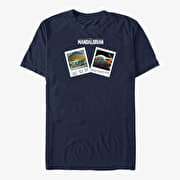 Merch Star Wars: The Mandalorian - Travel Pics Unisex T-Shirt Navy Blue