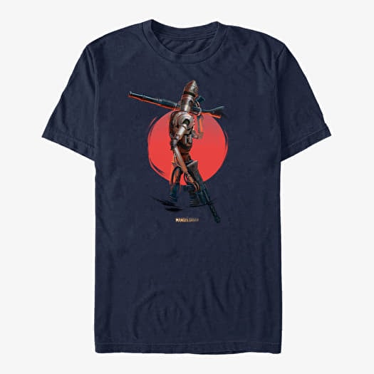T-shirt Merch Star Wars: The Mandalorian - IG Eleven Unisex T-Shirt Navy Blue