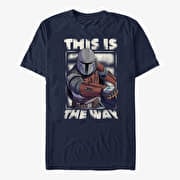 Merch Star Wars: The Mandalorian - The Way Unisex T-Shirt Navy Blue