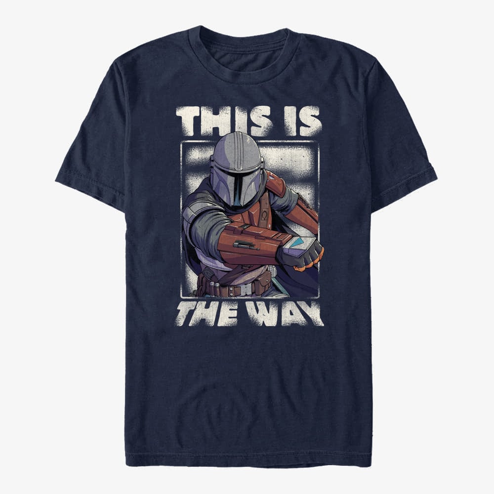 Футболки Merch Star Wars: The Mandalorian - The Way Unisex T-Shirt Navy Blue