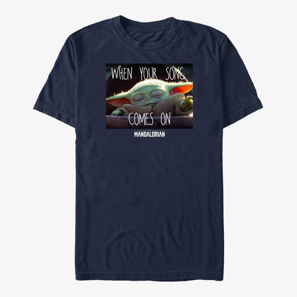 T-Shirts Merch Star Wars: The Mandalorian - Song Meme Unisex T-Shirt Navy Blue
