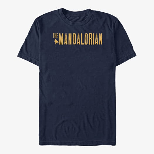 Merch Star Wars: The Mandalorian - Mandalorian Simplistic Logo Unisex T-Shirt Navy Blue