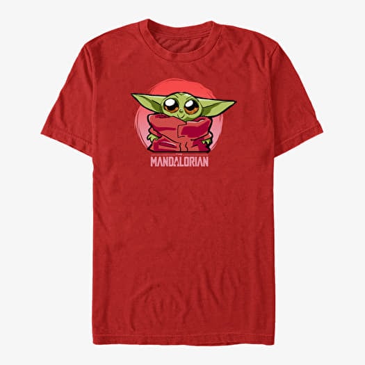 Majica Merch Star Wars: The Mandalorian - Cute Baby Heart Unisex T-Shirt Red