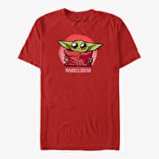 Merch Star Wars: The Mandalorian - Cute Baby Heart Unisex T-Shirt Red