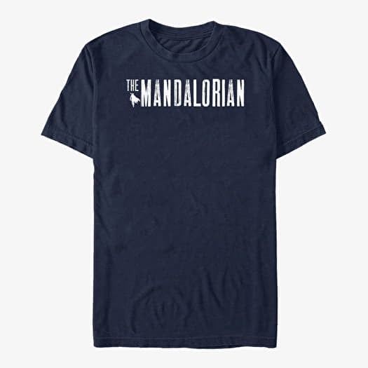 Merch Star Wars: The Mandalorian - Mandalorian Simplistic Logo Unisex T-Shirt Navy Blue