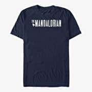 Merch Star Wars: The Mandalorian - Mandalorian Simplistic Logo Unisex T-Shirt Navy Blue