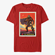 Merch Star Wars: The Mandalorian - Mandalorian Poster Unisex T-Shirt Red