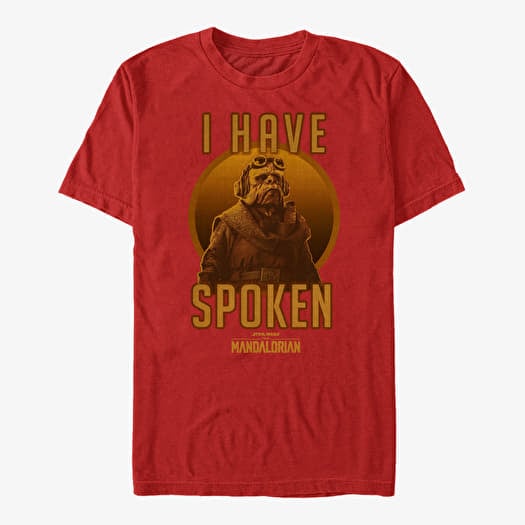 Тениска Merch Star Wars: The Mandalorian - Kuill Has Spoken Unisex T-Shirt Red