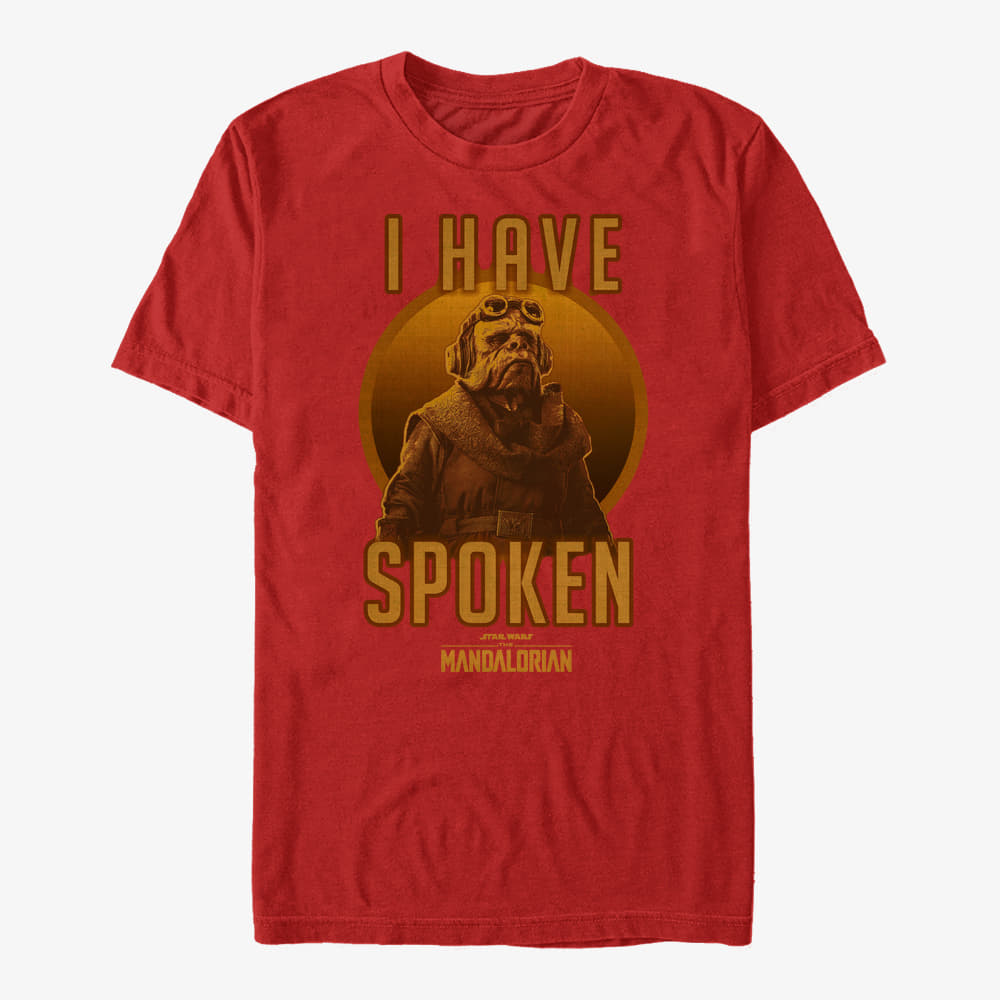 Тениски Merch Star Wars: The Mandalorian - Kuill Has Spoken Unisex T-Shirt Red