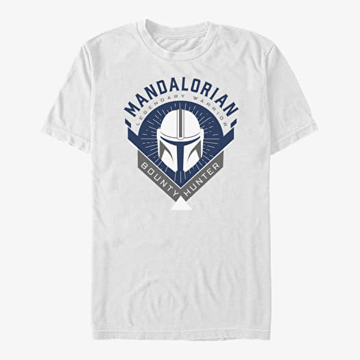 T-shirt Merch Star Wars: The Mandalorian - Mandalorian Crest Unisex T-Shirt White