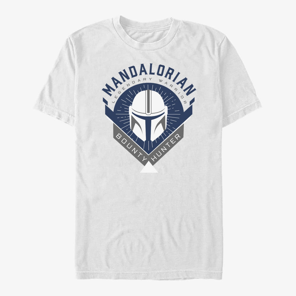 Μπλουζάκια Merch Star Wars: The Mandalorian - Mandalorian Crest Unisex T-Shirt White