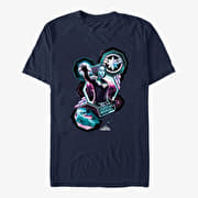 Merch Captain Marvel: Movie - Space Time Unisex T-Shirt Navy Blue