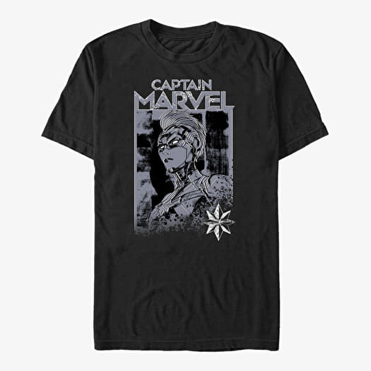 T-shirt Merch Captain Marvel: Movie - Marvel Stamp Unisex T-Shirt Black