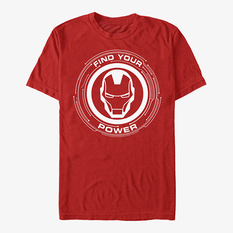 Merch Marvel Avengers - Power of Iron Man Unisex T-Shirt Red