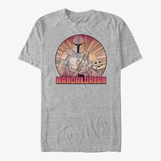 T-shirt Merch Star Wars: The Mandalorian - Inside the Lines Unisex T-Shirt Heather Grey
