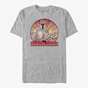 Merch Star Wars: The Mandalorian - Inside the Lines Unisex T-Shirt Heather Grey