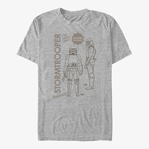T-shirt Merch Star Wars: The Mandalorian - Trooper Poster Unisex T-Shirt Heather Grey