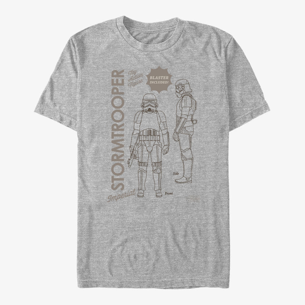 Футболки Merch Star Wars: The Mandalorian - Trooper Poster Unisex T-Shirt Heather Grey