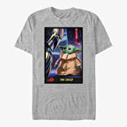 Merch Star Wars: The Mandalorian - Little Trading Card Unisex T-Shirt Heather Grey