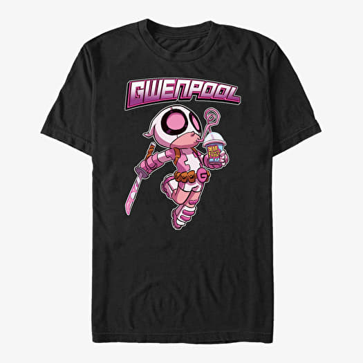 Tricou Merch Marvel Deadpool - Gwenpool Chibi Unisex T-Shirt Black