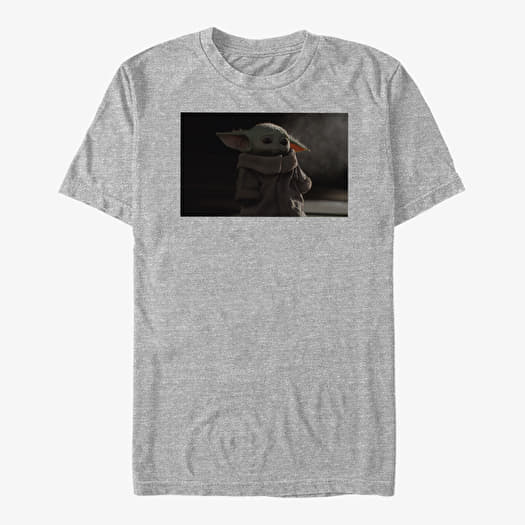 T-shirt Merch Star Wars: The Mandalorian - Sad Baby Unisex T-Shirt Heather Grey