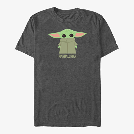 Majica Merch Star Wars: The Mandalorian - The Child Covered Face Unisex T-Shirt Dark Heather Grey