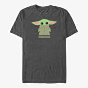 Merch Star Wars: The Mandalorian - The Child Covered Face Unisex T-Shirt Dark Heather Grey