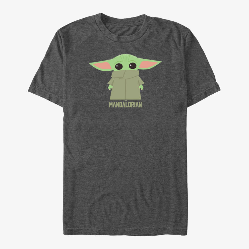 T-shirts Merch Star Wars: The Mandalorian - The Child Covered Face Unisex T-Shirt Dark Heather Grey