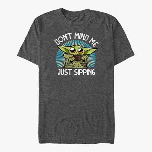 T-särk Merch Star Wars: The Mandalorian - Just Sipping Unisex T-Shirt Dark Heather Grey