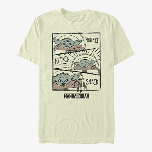 T-shirt Merch Star Wars: The Mandalorian - Child Doodle Panels Unisex T-Shirt Natural