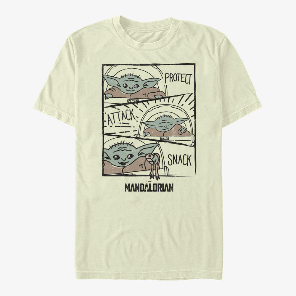 Футболки Merch Star Wars: The Mandalorian - Child Doodle Panels Unisex T-Shirt Natural