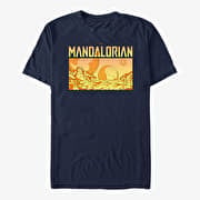 Merch Star Wars: The Mandalorian - Mandalorian Desert Space Unisex T-Shirt Navy Blue