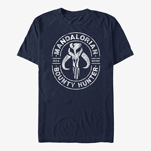 Camiseta Merch Star Wars: The Mandalorian - Gun for Hire Unisex T-Shirt Navy Blue