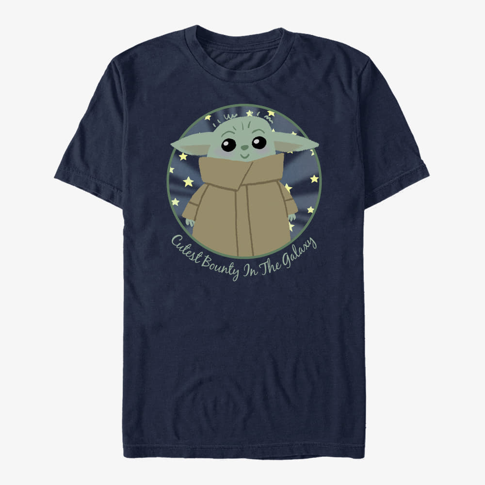 T-shirts Merch Star Wars: The Mandalorian - Mandalorian Cute Child Unisex T-Shirt Navy Blue