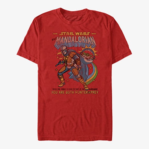 Majica Merch Star Wars: The Mandalorian - Mandalorian Comic Unisex T-Shirt Red