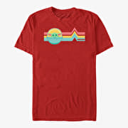 Merch Star Wars: The Mandalorian - Rainbow Child Unisex T-Shirt Red