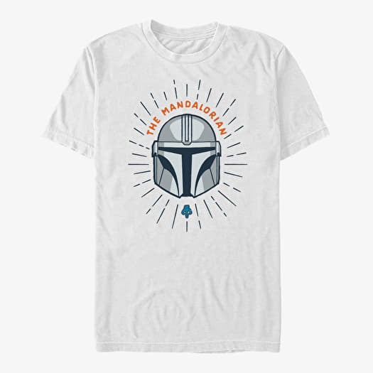 T-shirt Merch Star Wars: The Mandalorian - Simple Shield Unisex T-Shirt White
