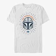 Merch Star Wars: The Mandalorian - Simple Shield Unisex T-Shirt White